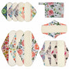 ReUseLife 12 Pieces Cloth Menstrual Pads,Reusable Sanitary Pads,Size 8 inch,10 inch and 14 inch,Unscented