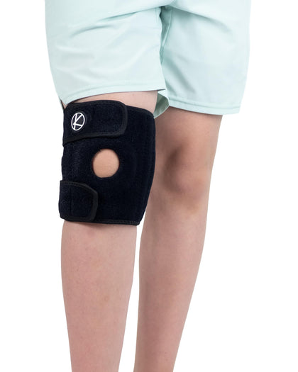 KARM Kids Knee Brace for Knee Pain Support - Osgood Schlatter Knee Brace Youth, MCL, Sports, Meniscus Tear. Child Knee Brace Support for Boys, Girls (Black)