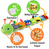 LIGHTDESIRE Baby Toys Musical Caterpillar,Infant Stuffed Animal Toys with Crinkle and Rattles,Soft Sensory Toys with Textures for Tummy Time Newborn Boys Girls 0 3 6 12 Months(Green)