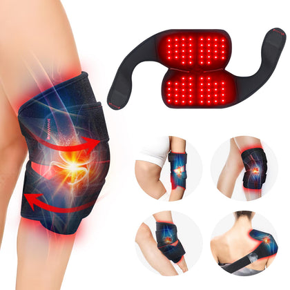 Red Light Therapy for Knee, Infrared Light Therapy Belt with 660nm Red Light and 850nm Red and Infrared Light Therapy Wrap Belt for Joint Pain Relief