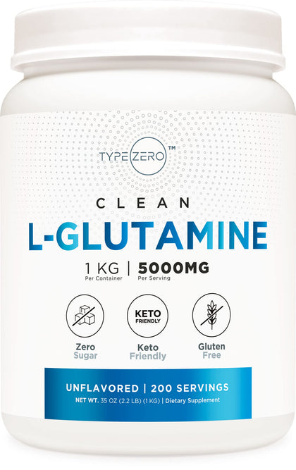 5X Strength L Glutamine Powder (5000mg | 1KG) 6-Month Supply Pure L-Glutamine Supplement for Leaky Gut Health, Gastrointestinal Lining Support & Recovery for Women/Men - Vegan, Gluten Free, No Fillers