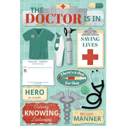 Karen Foster 11587 Design Acid and Lignin Free Scrapbooking Sticker Sheet, The Doctor is in