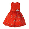 doll clothes - beautiful red dress with dots outfit fits american girl doll, my life doll and 18 inch dolls