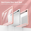 Fintie Hybrid Slim Case for Samsung Galaxy Tab S8/Tab S7 11 Inch (Model SM-X700/X706/T870/T875/T878) with S Pen Holder, Shockproof Cover with Clear Transparent Back Shell, Rose Gold