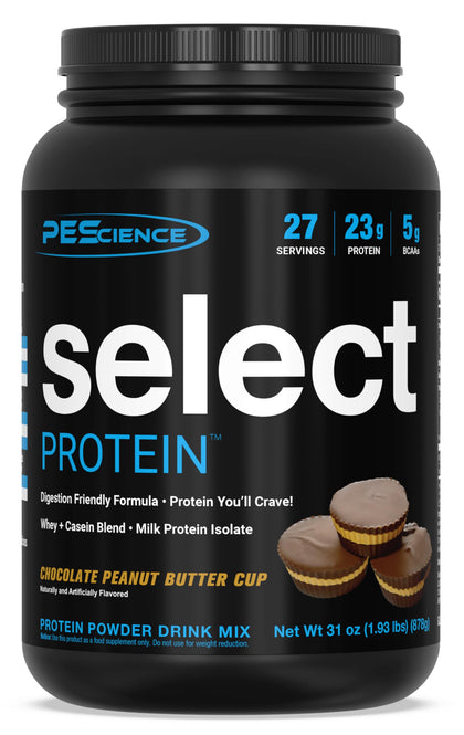 PEScience Select Low Carb Protein Powder, Chocolate Peanut Butter Cup, 27 Serving, Keto Friendly and Gluten Free