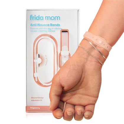 Frida Mom Nausea Bands for Morning Sickness Relief, 24/7 Support Through Pressure Point Therapy, Includes 2 Bands and Storage Case