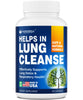 LUNGWELL Quit Smoking Aid - Made in USA - Helps to Clear Lungs & Stop Smoking - Infused with Mullein & L-Tryptophan for Lung Cleanse & Stress Relief