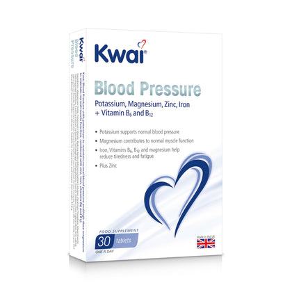 Kwai Blood Pressure Potassium, Magnesium 400mg + Vitamin B6 and B12 - 30 Tablets