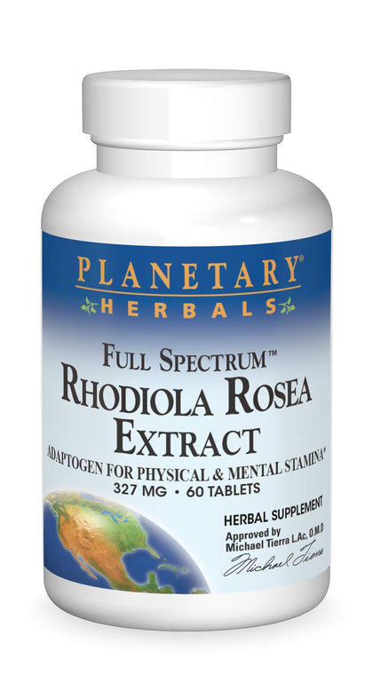 Planetary Herbals Full Spectrum Rhodiola Rosea Extract Tablets, 60 Count