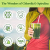 Good Natured Premium Chlorella Spirulina Powder | 85 Servings | Non-GMO | Sunlight Grown | Deep Green Color | Cracked Cell Wall | Alkalyzing | High Protein | Vegan Organic Capsules | Mountain Water