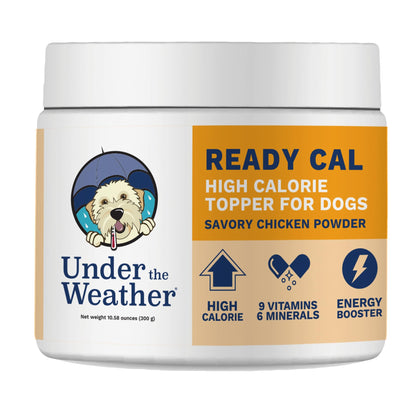 Under the Weather Ready Cal Powder for Dogs | High-Calorie, Weight Gainer, Appetite Stimulant, Energy Booster Pet Supplement | 12 Ounces