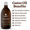 The Goodbye Company 100% Natural Virgin Castor Oil, USDA Certified Organic - For Skin, Hair Growth and Eyelashes (250 mL)