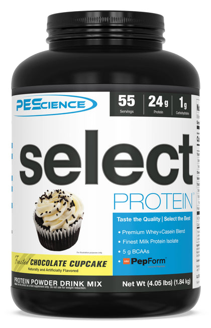 PEScience Select Low Carb Protein Powder, Chocolate Cupcake, 55 Serving, Keto Friendly and Gluten Free (Package May Vary)