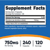 Nutricost Strontium Capsules 750mg, 240 Capsules - Vegetarian, Non-GMO, Gluten Free