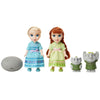 Frozen Disney Petite Anna & Elsa Dolls with Surprise Trolls Gift Set, Each Doll is Approximately 6 inches Tall - Includes 2 Troll Friends! Perfect for Any Fan!