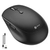 iClever Wireless Mouse, MD165 Dual Mode Wireless Mouse, Bluetooth Type-C Rechargeable Mouse, 2.4G Wireless Computer Mice with USB Receiver, 3 Device Connection for Windows 7/8/10, Mac, iOS, Android