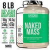 Naked Vegan Mass - Natural Vegan Weight Gainer Protein Powder - 8Lb Bulk, GMO Free, Gluten Free, Soy Free & Dairy Free. No Artificial Ingredients - 1,230 Calories - 11 Servings