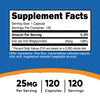 Nutricost Iron Bisglycinate Supplement (25mg) 120 Capsules - from Ferrous Bisglycinate Chelate - Non-GMO & Gluten-Free