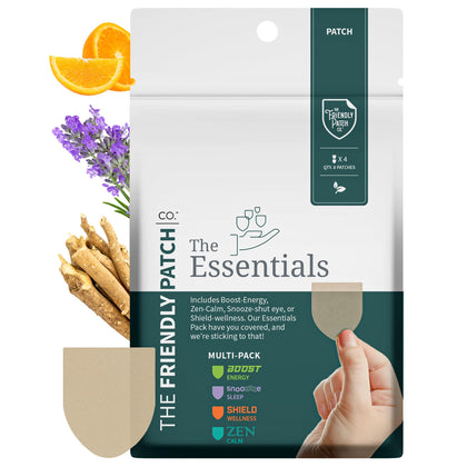 The Friendly Patch Travel Essentials Multi-Pack 8 Patches - Includes Snooze Sleep Patches, Zen Patches, Boost Energy Patch and Shield Patches for Sleeping,Relax & Energy.