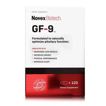 Novex Biotech GF-9 - HGH Boosting Supplement for Men - Workout Supplement for Men - Boost Growth Hormone Naturally, 120 Capsules (30-Day Supply)