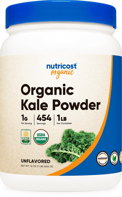 Nutricost Organic Kale Powder 1LB - All Natural, Non-GMO, Gluten Free, Certified USDA Organic Kale