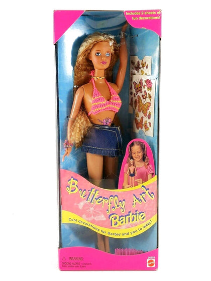 Butterfly Art BARBIE Doll w Cool Decorations (1998)