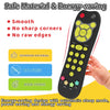 KALUYA Baby TV Remote Toy, Toddlers Remote Control Toy Kids Realistic Play Remote Early Educational Baby Musical Toys with Light and Sound English French Spanish for Infant Boys Girls 6 Month+, Black