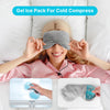 Atsuwell Cooling Eye Mask, Reusable Cold Sleep Eye Compress and Moist Heat for Eye Relaxing, Multipurpose Eye Bag for Dry Eyes with Microwavable Flaxseed Pad, Cold Gel Pad and Silky Cotton Insert