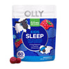 OLLY Kids Sleep Gummy, 0.5mg Melatonin, L Theanine, Chamomile, and Lemon Balm, Childrens Chewable Supplement, Occasional Sleep Support, Raspberry - 60 Count,