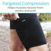 Vive Thigh Brace - Hamstring Quad Wrap - Adjustable Compression Sleeve Support for Pulled Groin Muscle, Sprains, Quadricep, Tendinitis, Workouts, Sciatica Pain and Sports Recovery - Men, Women (Black)