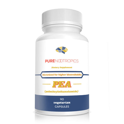 Pure Nootropics - Palmitoylethanolamide (Micronized Pea) 400 mg Capsules | 90 Veg Caps Value Pack | Supports Relief from Occasional Discomfort | Supports Immune System