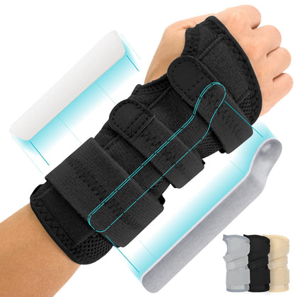 Vive Carpal Tunnel Wrist Brace (Left or Right) - Arm Compression Hand Support Splint - for Men, Women, Kids, Bowling, Tendonitis, Arthritis, Athletic Pain, Sports, Golf - Universal Adjustable Fit