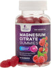 Magnesium Gummy - High Absorption Magnesium Citrate Supplement for Adults & Kids - Nature's Calm Magnesium Gummies Dietary Supplements for Bone, Muscle Health, Heart Support - 60 Raspberry Gummies