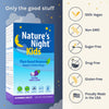 Nature's Night Kids | Plant Based Melatonin 1MG | Natural Grape Flavor | 60 Chewable Tablets | Gluten Free | Non-GMO | Drug Free | Vegan | 100% Natural |