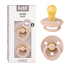 BIBS Pacifiers | Natural Rubber Baby Pacifier | Set of 2 BPA-Free Soothers | Made in Denmark | Blush | Size 18-36 Months