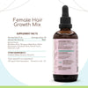 Female Hair Growth Mix A120 Alcohol Extract Tincture, Concentrated Liquid Drops Rosemary Leaf, Eleuthero Root, Stinging Nettle Root, Horsetail Herb, Reishi Mushroom, Brahmi Herb. Healthy Hair 4 Fl Oz