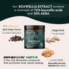 TRIBE ORGANICS Boswellia Serrata Complex Supplement for Joint Support, Muscle Relief - Vegetarian Non-GMO 120 Capsules, High Potency - Boswellin Super with Ginger Extract & Black Pepper - 420mg