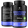 Natural Serotonin Supplement - Made in USA 5HTP Serotonin & Cortisol Manager - Serotonin Booster Vitamin Supplement for Women with 5-HTP, Vitamin B6, B12, GABA, L Theanine, L Tryptophan - 60 capsules