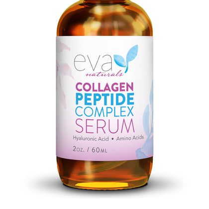 Collagen Peptide Serum - Anti Aging Collagen Serum for Face, Skin Brightening, Reduces Fine Lines & Wrinkles, Heals and Repairs Skin, Microneedling Serum with Hyaluronic Acid (2 oz)