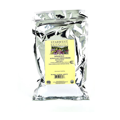 Starwest Botanicals Organic Egyptian Alfalfa Leaf Powder, 1 Pound Bulk Bag