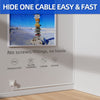 142in Cord Hider Wall for 1 Cord, Delamu Cord Cover Wall, Mini Cable Hider, PVC Wire Hider Covers for Cords, Paintable Cable Cover Raceway, Wall Cord Cable Concealer, 10x L14.2 W0.48 H0.3in, White