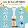 Mama Natural Baby Probiotic Drops (0.28 Fl Oz) | 4 Billion CFU Pediatrician-Tested Infant Probiotic Helps with Colic Relief for Newborns & Constipation Ease for Infants - Unflavored Baby Gas Drops