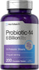 Horbäach Chewable Probiotics 6 Billion CFUs | 200 Tablets | 14 Probiotic Strains | Vegetarian, Non-GMO & Gluten Free Supplement