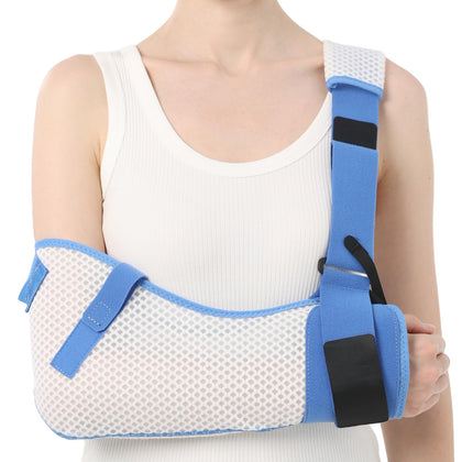 Willcom Arm Sling for Shoulder Injury with Waist Strap - Immobilizer Brace Support for Sleeping, Rotator Cuff Surgery (Mesh Version, Right, Small)