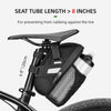 ROCKBROS Bike Saddle Bags with Water Bottle Pouch Waterproof Bike Bags Under Seat Pack for Mountain Road Bike Saddle Bag Bicycles Storage Bag 1.6L