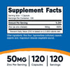 Nutricost Zinc Chelate 50mg, 120 Vegetarian Capsules - Gluten Free and Non-GMO