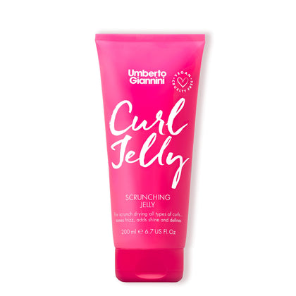 Umberto Giannini Curl Jelly Scrunching Jelly, Vegan & Cruelty Free Frizz Solution Gel for Curly or Wavy Hair, 200 ml