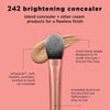 Real Techniques Brightening Concealer Makeup Brush, Viral Kitten Paw Brush Conceals Under Eyes, & Imperfections, Cover Dark Circles, For Brightener & Concealer, RT 242 Brush, Cruelty-Free, 1 Count