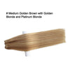 Halos Human Hair Extensions Ombre Golden Brown to Platinum Blonde with Beige Blonde Highlights Real Hair Extensions Thick 80grams 16 Inch 80g Blonde Balayage Flip in Hair Extensions