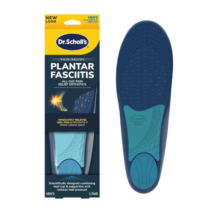 Dr. Scholls® Plantar Fasciitis Pain Relief Orthotic Insoles, Immediately Relieves Pain: Heel, Spurs, Arch Support, Distributes Foot Pressure, Trim to Fit Shoe Inserts: Men's Size 8-13, 1 Pair